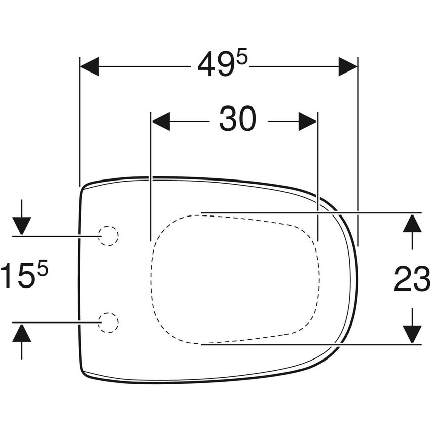 Immagine di Geberit CITTERIO sedile avvolgente con chiusura ammortizzata, colore bianco 500.540.01.1
