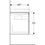 Immagine di Geberit XENO² mobile sottolavabo sospeso L.90 cm, con sifone a sinistra e due cassetti con sistema di apertura a pressione, colore bianco finitura lucido 500.515.01.1