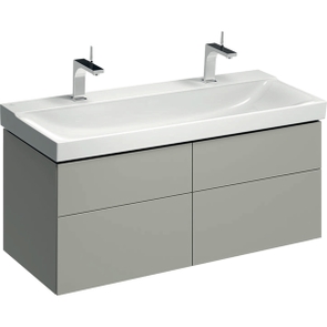 Immagine di Geberit XENO² mobile sospeso da 120 cm con quattro cassetti e sistema di apertura a pressione, colore grigio finitura opaco 500.518.00.1