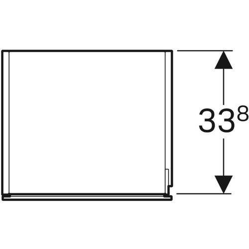 Immagine di Geberit XENO² mobile a colonna sospeso H.170 cm, con anta reversibile e specchio interno, chiusura ammortizzata, colore bianco finitura lucido 500.503.01.1