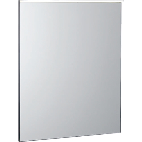 Immagine di Geberit XENO² set con mobile sottolavabo sospeso, colore bianco finitura lucido + mobili contenitori laterali e colonna sospesi, finitura rovere grigio texturizzato + lavabo monoforo, colore bianco + specchio con illuminazione 500.505.01.1-500.530.01.1