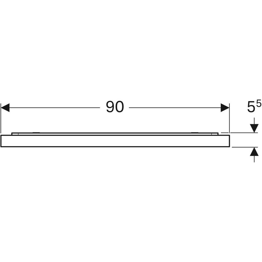 Immagine di Geberit XENO² specchio L.90 cm, con illuminazione diretta e indiretta a led regolabile a destra, a sinistra o centrale 500.522.00.1