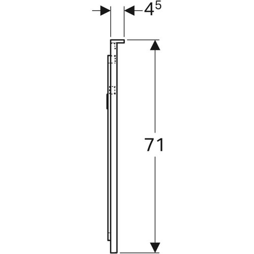 Immagine di Geberit XENO² specchio L.120 cm, con illuminazione diretta e indiretta a led regolabile a destra, a sinistra o centrale 500.519.00.1