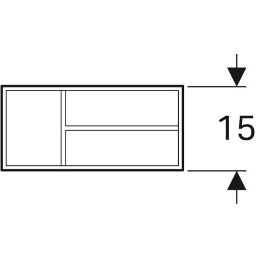 Immagine di Geberit contenitore sottolavabo portaoggetti per cassetto singolo e superiore, finitura rovere grigio texturizzato 500.525.00.1