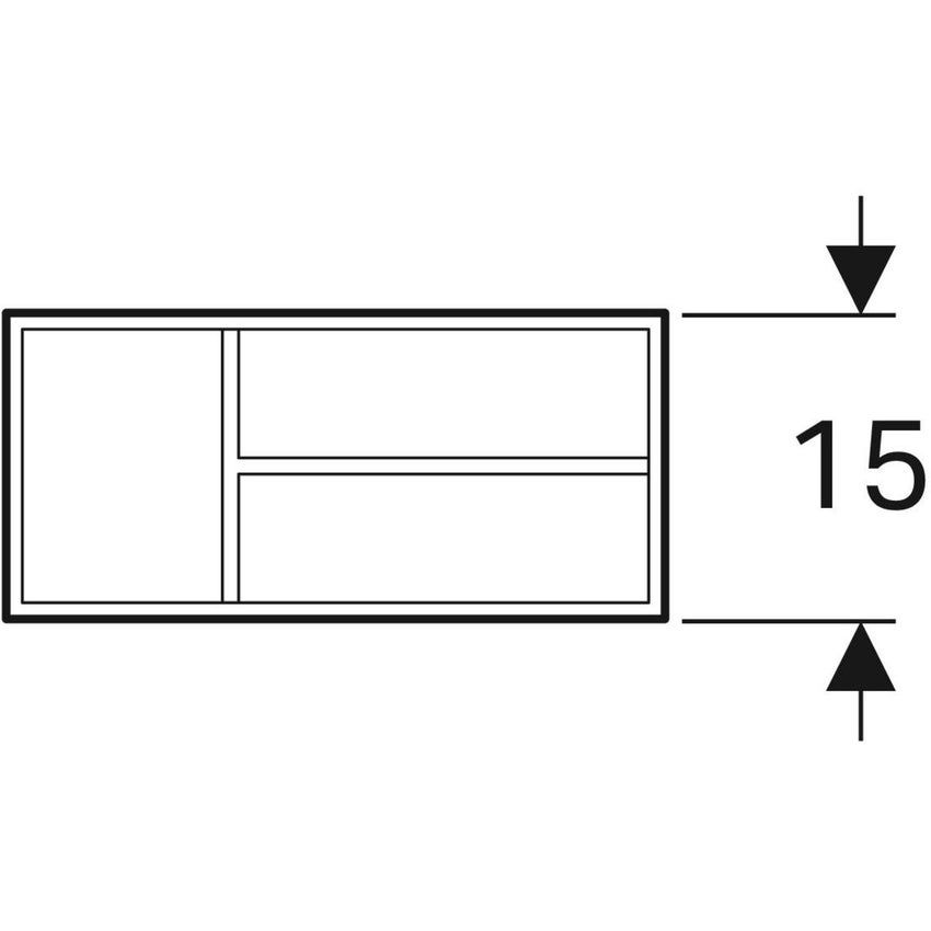 Immagine di Geberit contenitore sottolavabo portaoggetti per cassetto singolo e superiore, finitura rovere grigio texturizzato 500.525.00.1