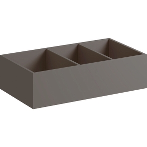 Immagine di Geberit contenitore sottolavabo orizzontale portaoggetti per cassetto singolo e superiore, finitura rovere grigio texturizzato 500.526.00.1