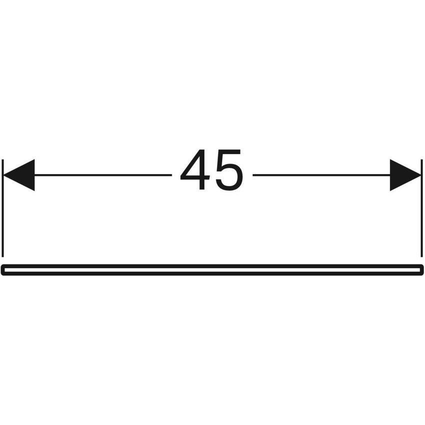 Immagine di Geberit XENO² mensola L.45 cm, in vetro trasparente temperato 500.523.00.1