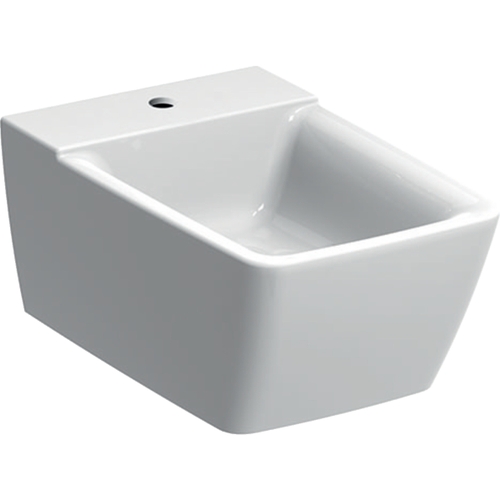 Immagine di Geberit XENO² bidet sospeso con fissaggio nascosto disponibile per rubinetteria monoforo, colore bianco finitura lucido 500.501.01.1