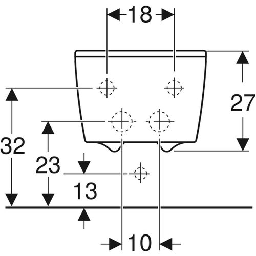 Immagine di Geberit XENO² bidet sospeso con fissaggio nascosto disponibile per rubinetteria monoforo, colore bianco finitura lucido 500.501.01.1