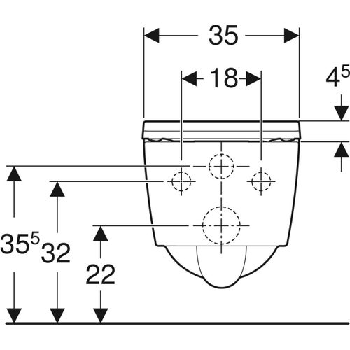 Immagine di Geberit XENO² set vaso sospeso Rimfree, a cacciata, con fissaggio nascosto, sedile con discesa ammortizzata, colore bianco finitura lucido 500.806.00.1