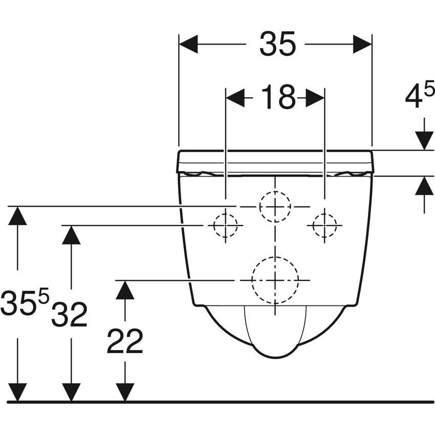 Immagine di Geberit XENO² set vaso sospeso Rimfree, a cacciata, con fissaggio nascosto, sedile con discesa ammortizzata, colore bianco finitura lucido 500.806.00.1