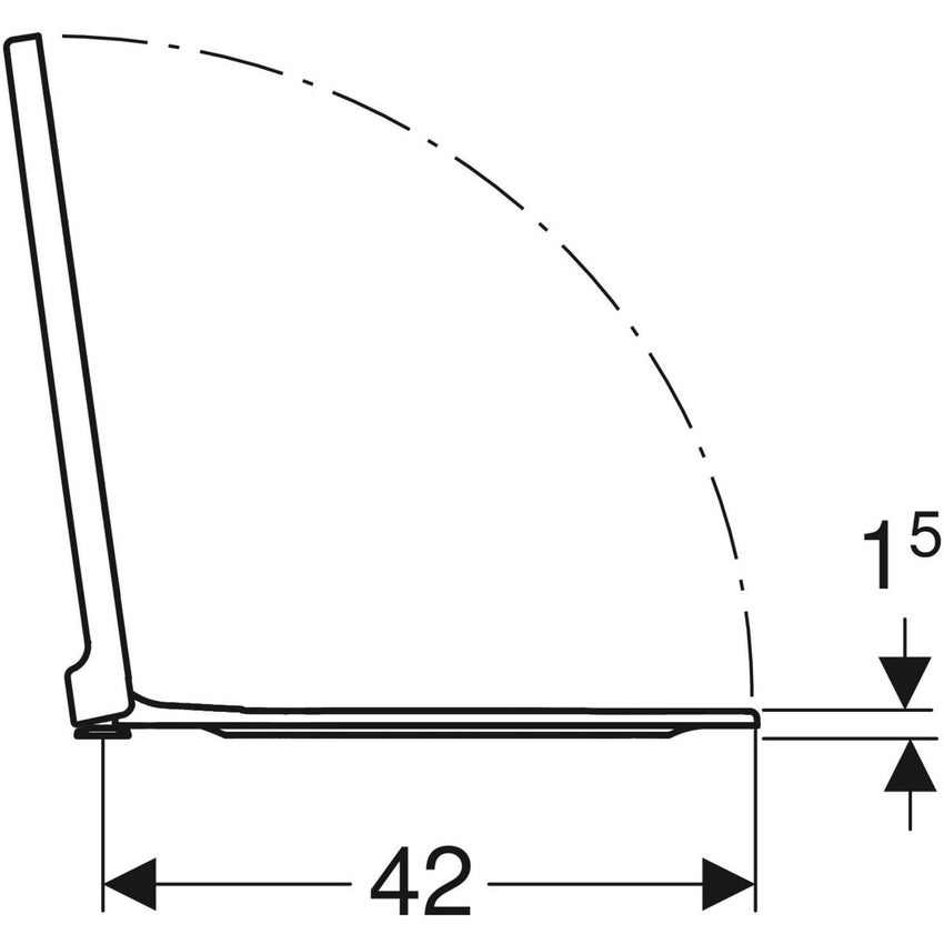 Immagine di Geberit XENO² sedile a discesa ammortizzata e cerniere con sgancio rapido, colore bianco finitura lucido 500.833.01.1