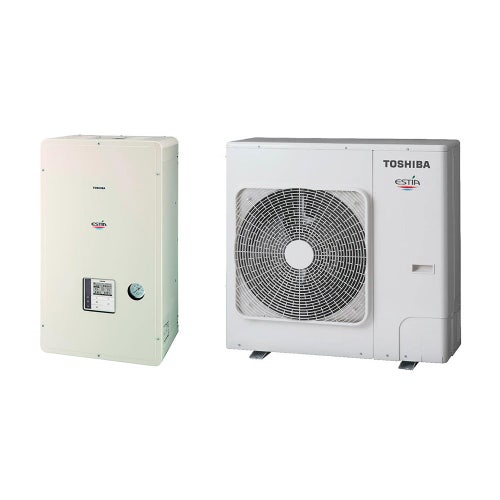 Immagine di Toshiba ESTIA 5 STANDARD Sistema composto da pompa di calore Inverter 8 kW con unità idronica a parete con resistenza elettrica ausiliaria da 3 kW HWS-805H-E+HWS-805XWHM3-E