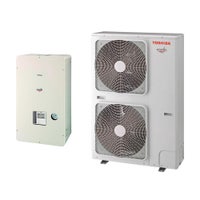 Immagine di Toshiba ESTIA 5 STANDARD Sistema composto da pompa di calore Inverter 16 kW trifase con unità idronica a parete con resistenza elettrica ausiliaria da 9 kW trifase HWS-1605H8-E+HWS-1405XWHT9-E