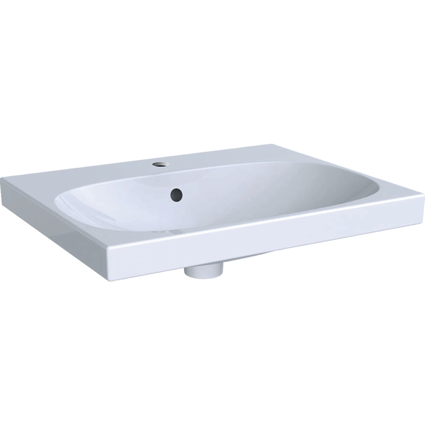 Immagine di Geberit ACANTO lavabo L.60 cm, con foro rubinetteria e troppopieno, colore bianco finitura KeraTect 500.620.01.8