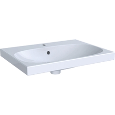 Immagine di Geberit ACANTO lavabo L.65 cm, con foro rubinetteria e troppopieno, colore bianco finitura lucido 500.621.01.2