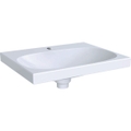 Immagine di Geberit ACANTO lavabo L.60 cm con foro rubinetteria, troppopieno nascosto e tappo per piletta, colore bianco finitura lucido 500.629.01.2