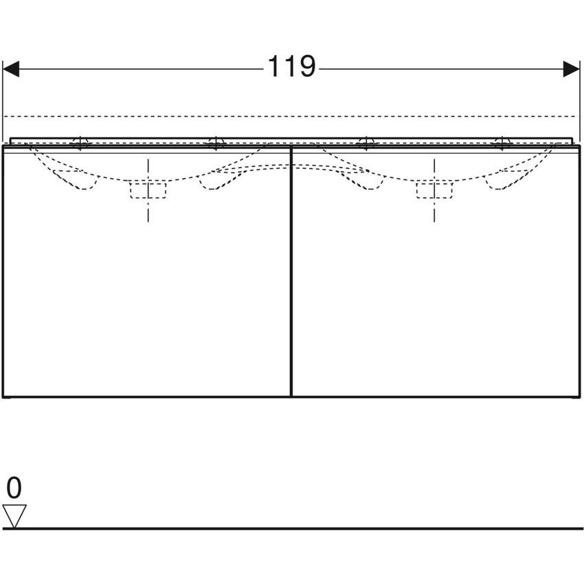 Ideal Standard T4320Y1 CONCA mobile sottolavabo sospeso L.120 H.55