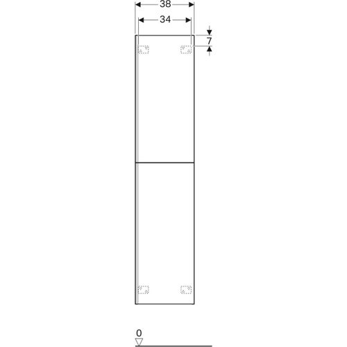 Immagine di Geberit ACANTO mobile contenitore sospeso H.173 cm, con 2 ante, corpo colore lava finitura opaco, ante colore lava finitura vetro lucido 500.619.JK.2