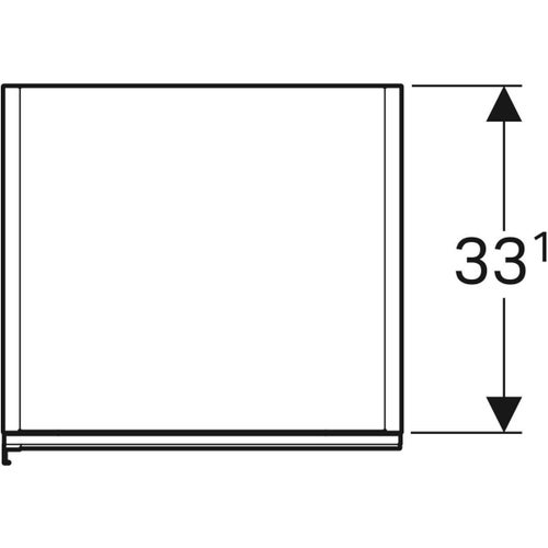 Immagine di Geberit ACANTO mobile contenitore sospeso H.173 cm, con 2 ante, corpo colore nero finitura opaco, ante colore nero finitura vetro lucido 500.619.16.1