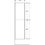 Immagine di Geberit ACANTO mobile contenitore sospeso H.173 cm, con due carrelli, corpo colore bianco finitura lucido, ante colore bianco finitura vetro lucido 503.011.01.2