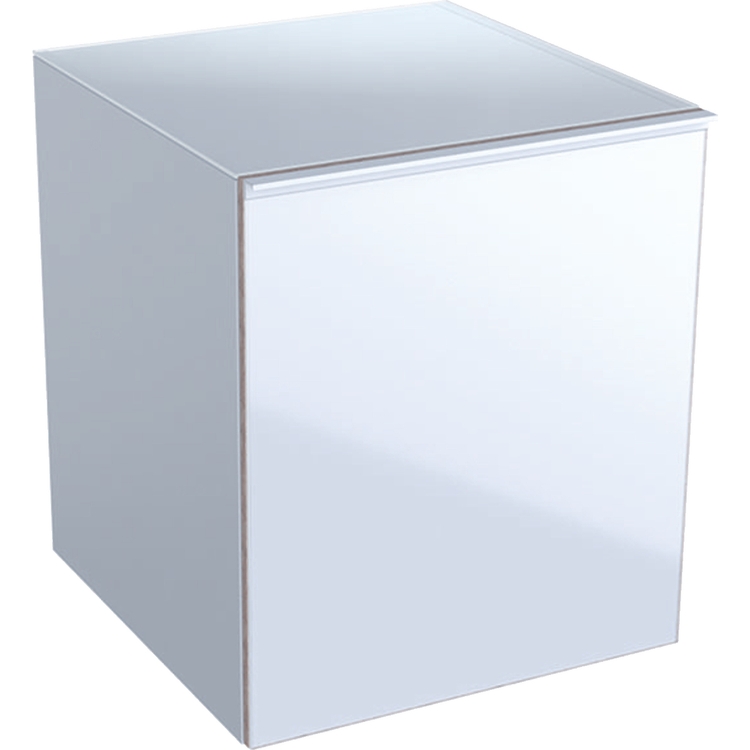 Immagine di Geberit ACANTO mobile contenitore sospeso 45 cm con cassetto interno, corpo colore bianco/opaco, cassetti bianco/vetro lucido 500.618.01.2