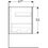 Immagine di Geberit ACANTO mobile contenitore sospeso L.45 cm, con cassetto interno, corpo colore bianco finitura opaco, cassetti colore bianco finitura vetro lucido 503.010.01.2