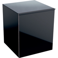 Immagine di Geberit ACANTO mobile contenitore sospeso L.45 cm, con cassetto interno, corpo colore nero finitura opaco, cassetti colore nero finitura vetro lucido 500.618.16.1