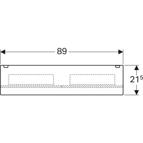 Immagine di Geberit ACANTO specchio contenitore L.90 cm, con illuminazione e due ante, finitura rovere mystic 500.646.00.2
