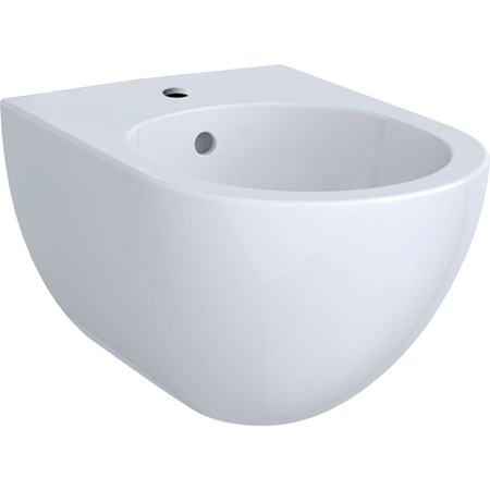 Immagine di Geberit ACANTO bidet sospeso monoforo, con fissaggio nascosto e troppopieno, colore bianco, finitura lucido 500.601.01.2