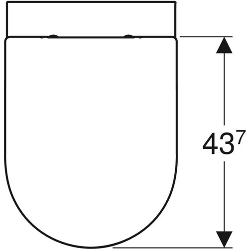 Immagine di Geberit ACANTO vaso a pavimento a cacciata Rimfree®, installazione a filo parete, completo di sedile con chiusura ammortizzata e sgancio rapido, colore bianco finitura lucido 500.824.00.1