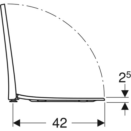 Immagine di Geberit ACANTO sedile termoindurente antibatterico, con cerniere a sgancio rapido e chiusura ammortizzata, colore bianco 500.605.01.2