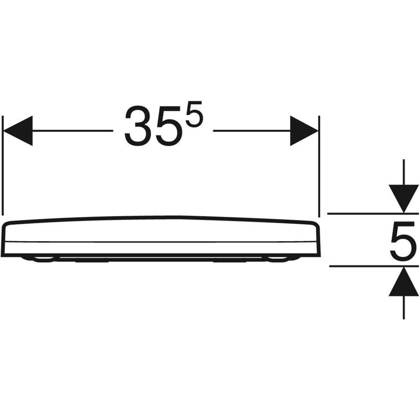 Immagine di Geberit ACANTO sedile termoindurente antibatterico, con cerniere a sgancio rapido e chiusura ammortizzata, colore bianco 500.605.01.2
