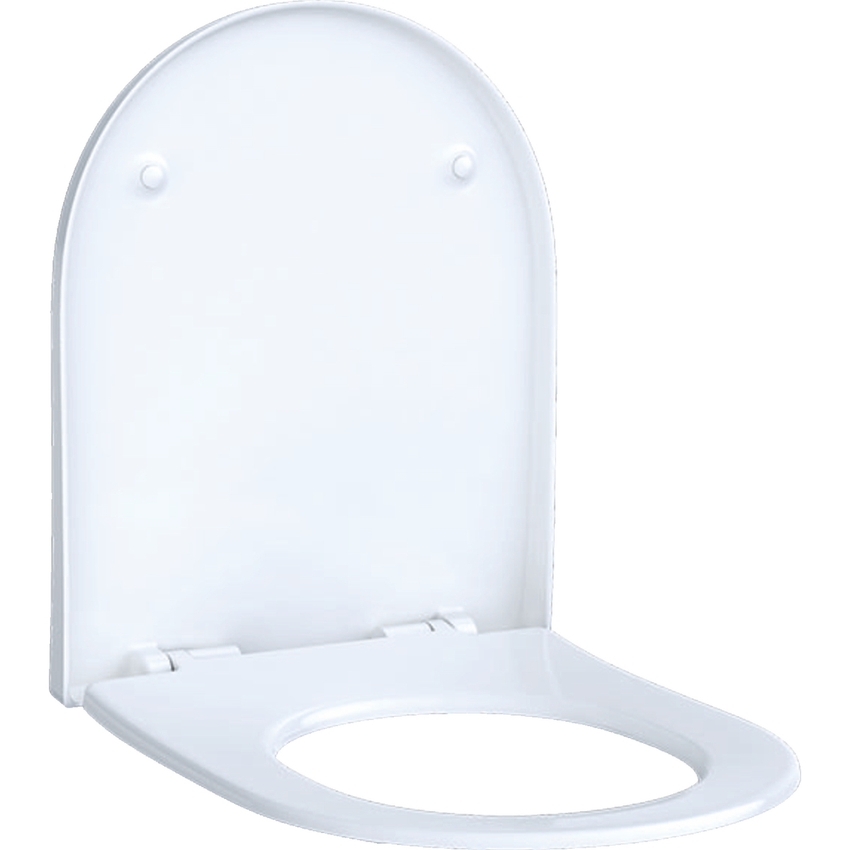 Immagine di Geberit ACANTO sedile termoindurente antibatterico, con cerniere a sgancio rapido e chiusura ammortizzata, colore bianco 500.605.01.2