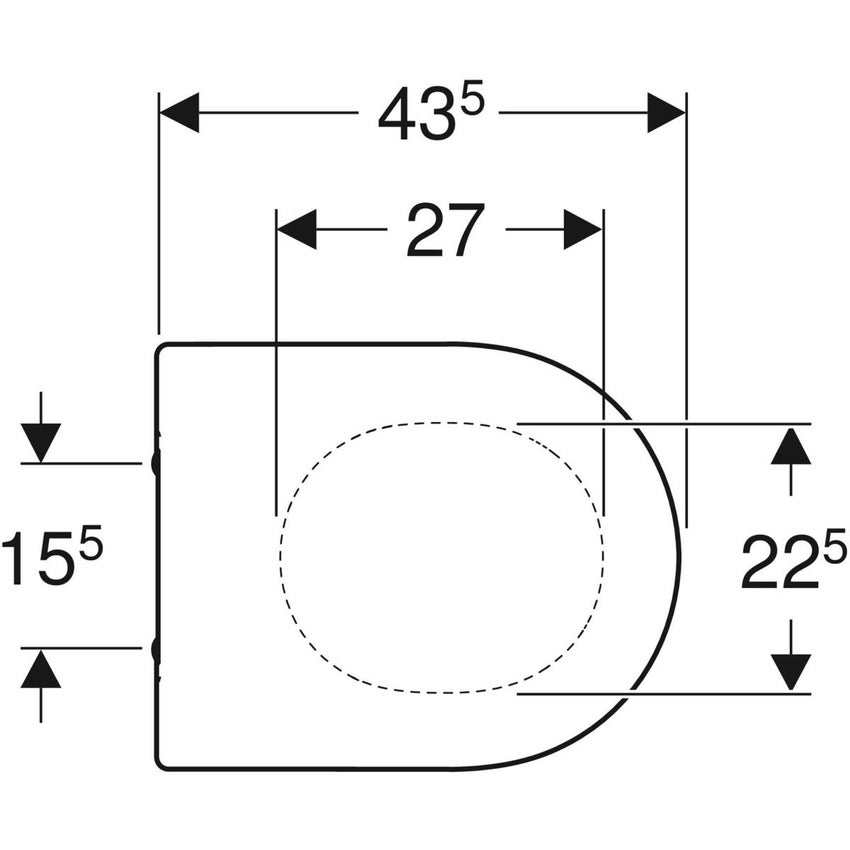 Immagine di Geberit ACANTO sedile termoindurente antibatterico, con cerniere a sgancio rapido e chiusura ammortizzata, colore bianco 500.605.01.2