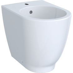 Immagine di Geberit ACANTO bidet a pavimento monoforo, a filo parete, con fissaggio nascosto e troppopieno, colore bianco, finitura lucido 500.603.01.2