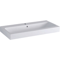 Immagine di Geberit ICON lavabo 90 cm con rubinetteria monoforo, colore bianco/KeraTect finitura lucido 124090600