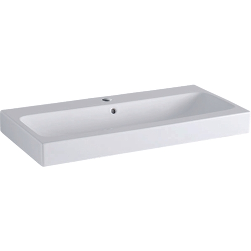 Immagine di Geberit ICON lavabo 90 cm con rubinetteria monoforo, colore bianco/KeraTect finitura lucido 124090600