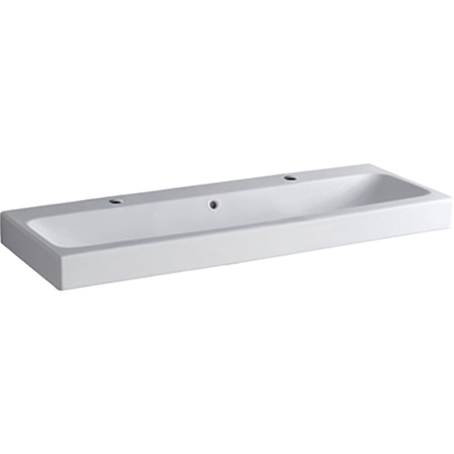 Immagine di Geberit ICON lavabo 120 cm con rubinetteria monoforo, colore bianco/KeraTect finitura lucido 124020600