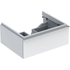 Immagine di Geberit ICON mobile sospeso L.60 cm per lavabo, con un cassetto, maniglia finitura cromo, mobile colore bianco finitura lucido 502.310.01.2
