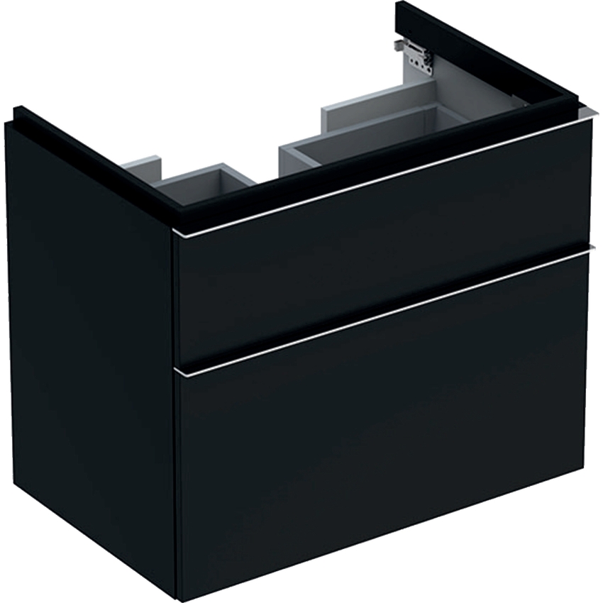 Immagine di Geberit ICON mobile sospeso L.75 cm per lavabo, con due cassetti, maniglia e mobile colore lava finitura opaco 502.304.JK.1