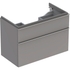 Immagine di Geberit ICON mobile per lavabo 90 cm con due cassetti, colore platino finitura lucido 840392000