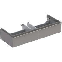 Immagine di Geberit ICON mobile per lavabo 120 cm con due cassetti, colore platino finitura lucido 840122000