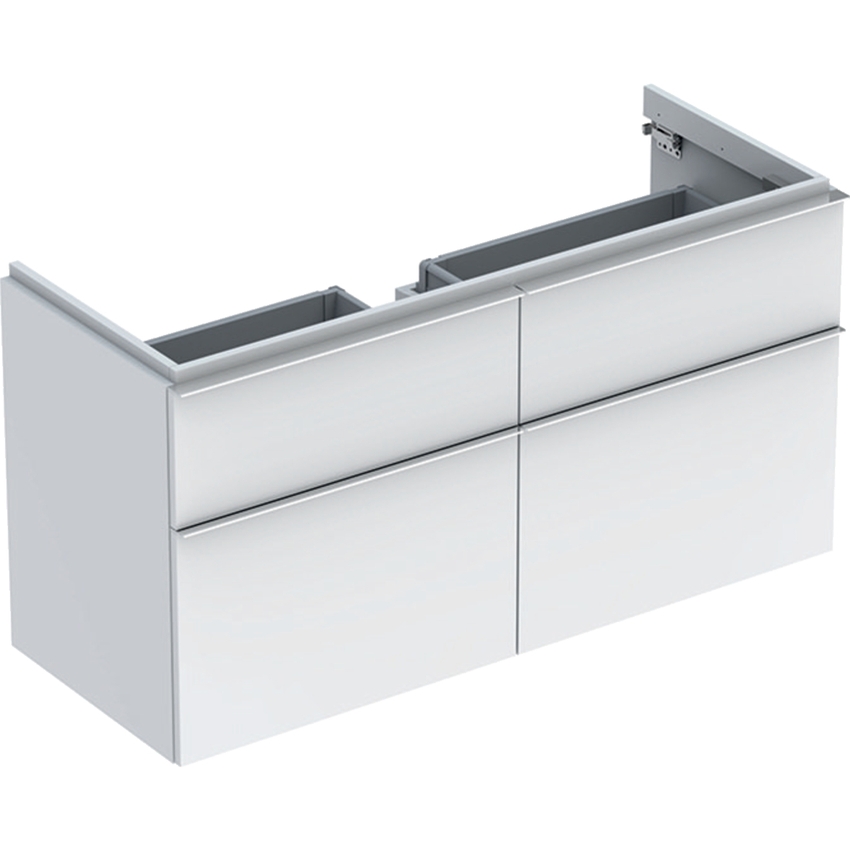 Immagine di Geberit ICON mobile per lavabo 120 cm con quattro cassetti, colore bianco finitura lucido 840420000
