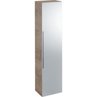 Immagine di Geberit ICON mobile a colonna con un'anta e specchio esterno 180 cm, finitura rovere naturale 841152000