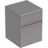Immagine di Geberit ICON mobile laterale 45 cm con due cassetti, colore platino finitura lucido 840047000