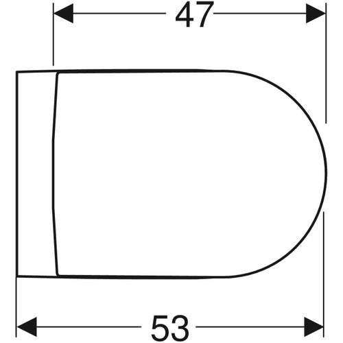 Immagine di Geberit ICON vaso sospeso a cacciata con sedile del vaso, colore bianco finitura lucido 500.813.00.1