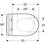 Immagine di Geberit ICON set sanitari sospesi, vaso senza brida, con sedile a chiusura ammortizzata, bidet monoforo con troppopieno, colore bianco finitura lucido 500.809.00.1-234000000