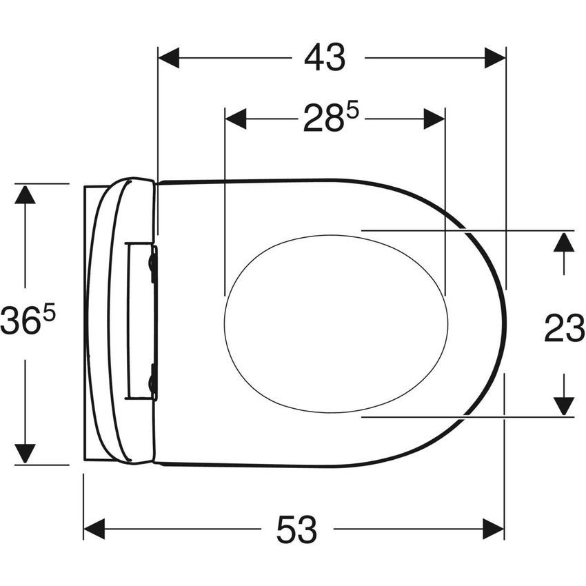 Immagine di Geberit ICON set sanitari sospesi, vaso senza brida, con sedile a chiusura ammortizzata, bidet monoforo con troppopieno, colore bianco finitura lucido 500.809.00.1-234000000