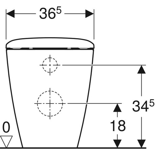 Immagine di Geberit ICON SQUARE vaso a pavimento, con fissaggio nascosto, Rimfree, sedile con discesa ammortizzata, colore bianco finitura lucido 500.825.00.1